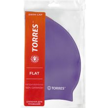 Шапочка для плавания TORRES Flat, SW-12201PL, фиолетовый, силикон