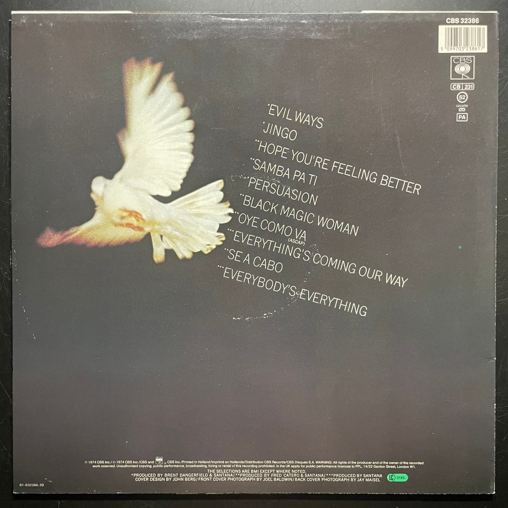 Santana - Santana's Greatest Hits (Голландия 1986г.)