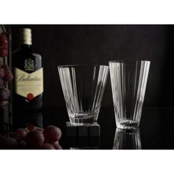 Стакан Хайбол 360 мл "Fire Optical" d 8,4 см h14 см оптические грани дно овал P.L. - BarWare [6]