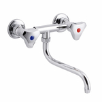 Смеситель для кухни 1/2 кер наст. ниж. ПРОФСАН  ПСМ-108-К80 "КОМПЛЕКТАЦИЯ"  эксц. "РУС", ХРОМ