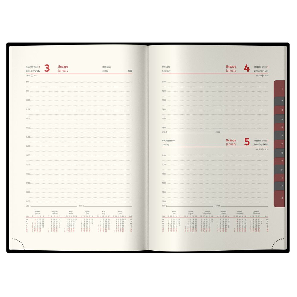 Датированный ежедневник Delucci А5 184 листов с гладкой обложкой (DD5_89501) 3