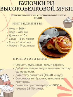 Мука высокобелковая пшеничная 1кг МилоБио