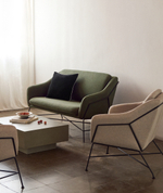 Brida 2-местный диван зеленого цвета на стальных ножках