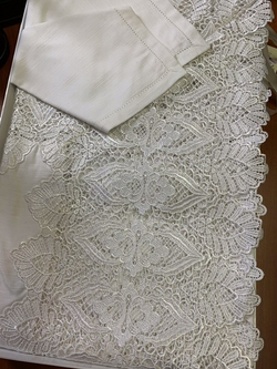 Скатерть 170х270 и 12 салфеток Gamba 1323CK Bianco молочная