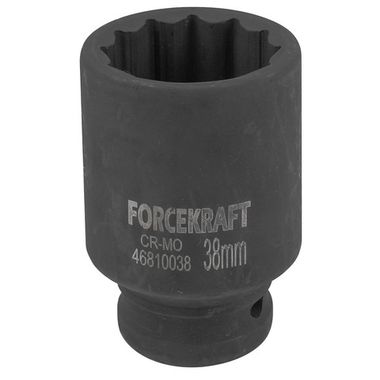 Головка ударная глубокая 3/4'', 38мм (12гр.) FORCEKRAFT FK-46810038