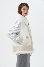 Куртка-косуха Frieda Freddies 3702 бежевый с серебром