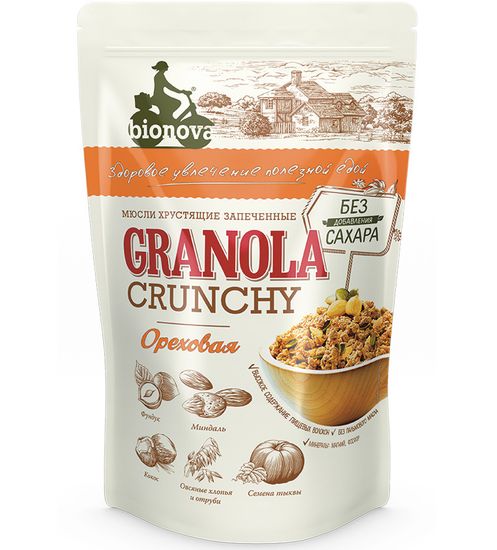 Мюсли Бионова Ореховые, 400г.