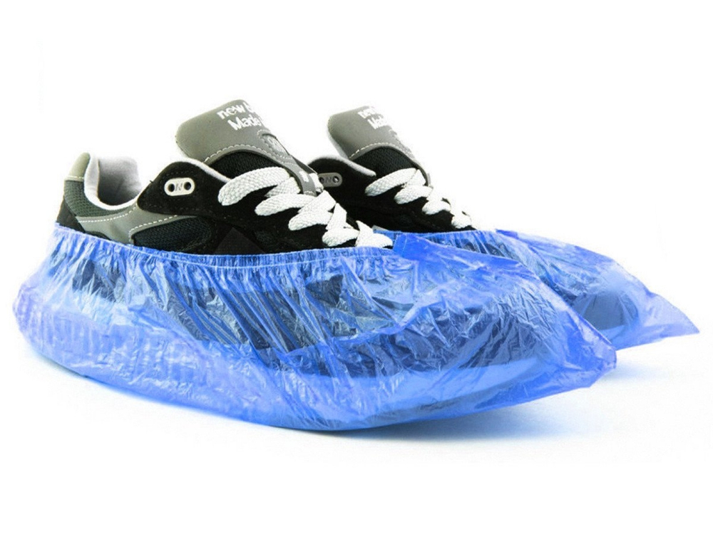 Бахилы Прочные синие (с 2-ой резинкой) в евроблоках (2500 шт.), 40 мкр