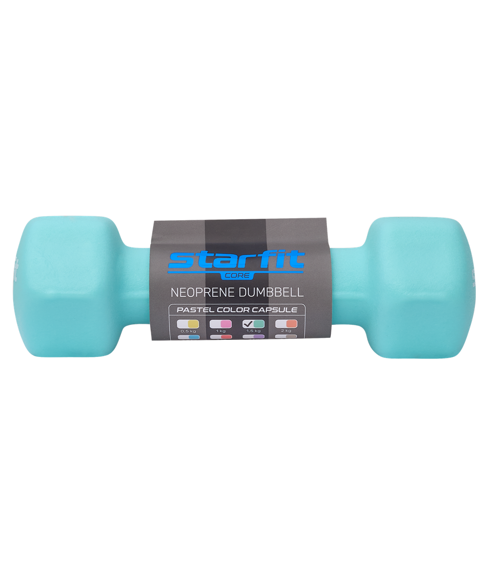 Гантель неопреновая DB-201 1,5 кг, мятный