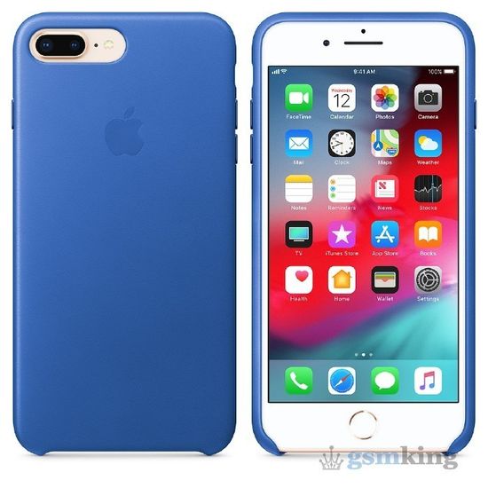 Leather Case iPhone 8/7 Plus Electric Blue «Синий аргон»