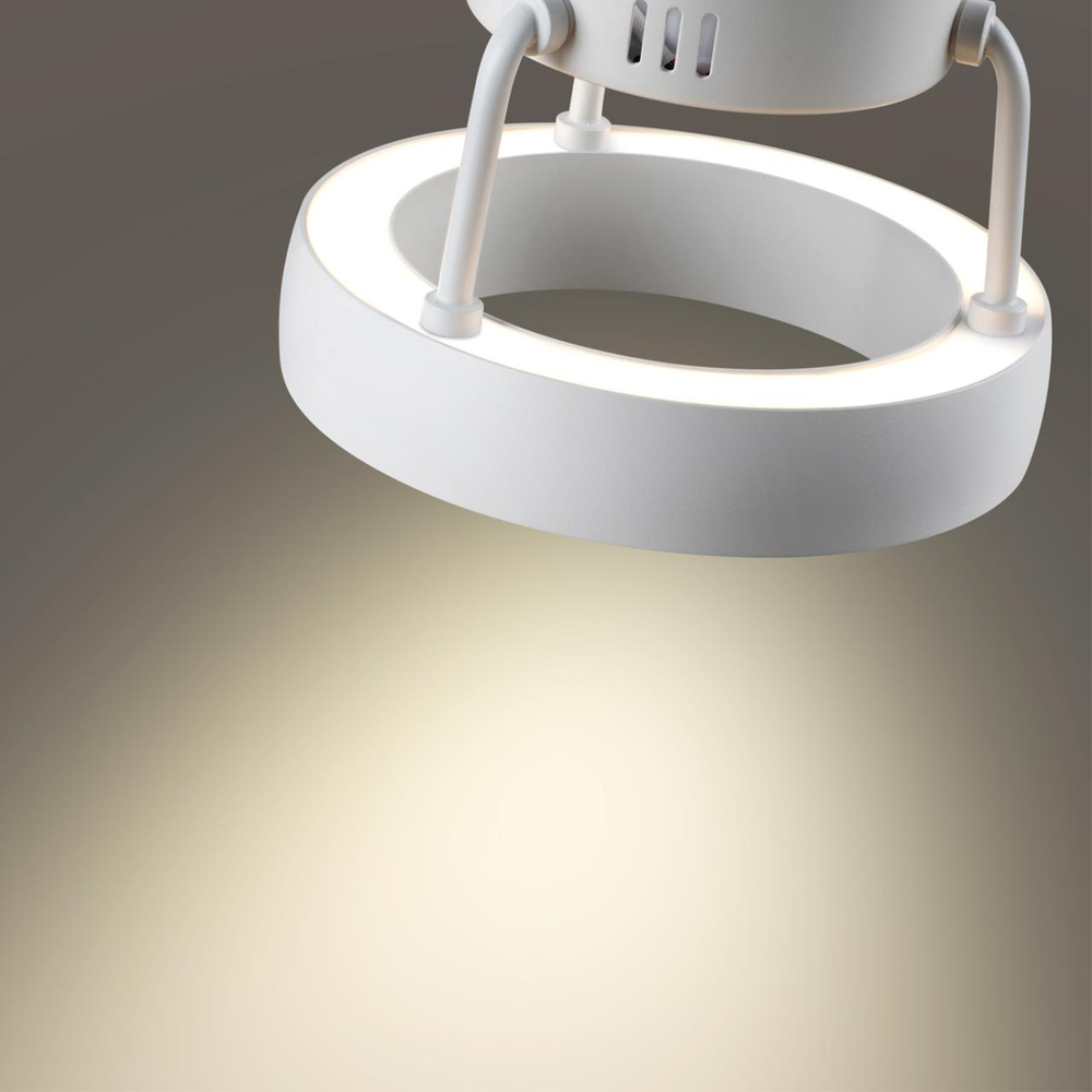 359397 OVER NT24 278 белый Светильник накладной светодиодный IP20 LED 12W вниз/5W вверх 220V 1360Лм 3000K TURN