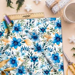 Ткань Ниагара Софт яркие луговые цветы