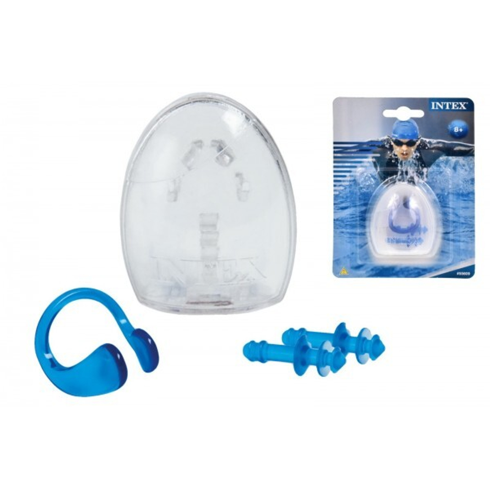 Набор для ныряльщика Intex 55609 Ear Plugs and Nose Clip Combo Set 8+