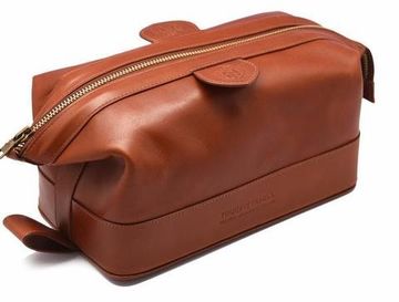 КОСМЕТИЧКА НА МОЛНИИ СВЕТЛО-КОРИЧНЕВАЯ T&H