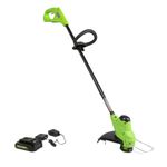 Аккумуляторный триммер Greenworks G24LT25, 2107207SA,24 V, 25 см, в комплекте с АКБ 2 Ач и ЗУ