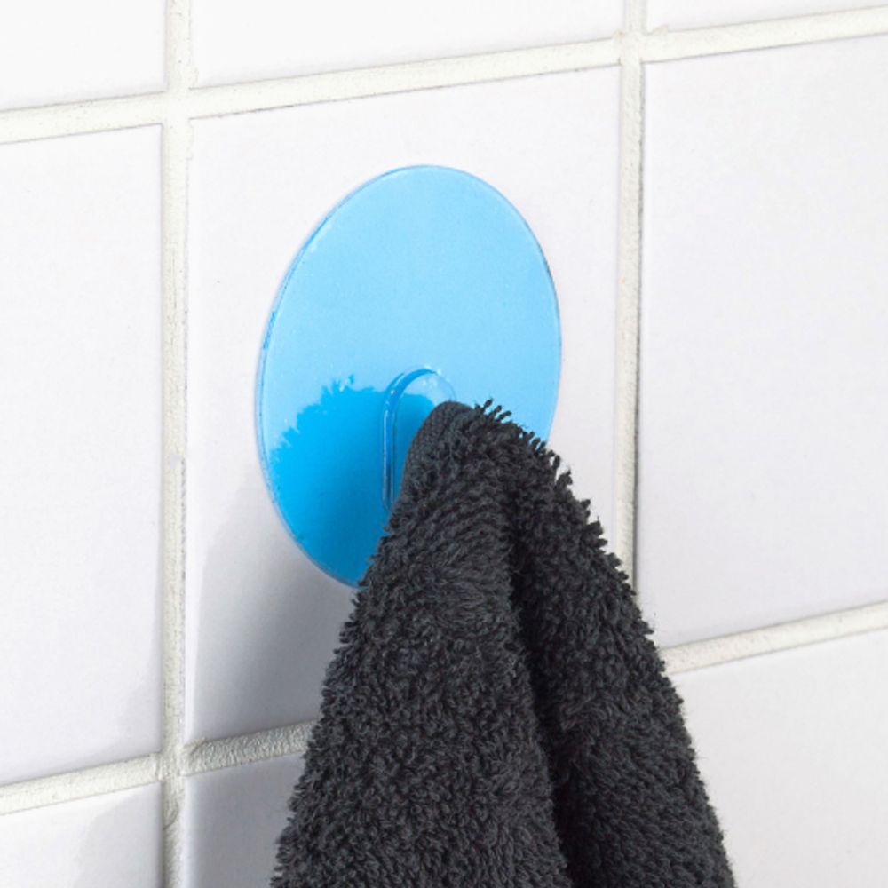 Крючки СИЛА SH68-R2BTR-24 на силиконовом креплении D 6,8 см полупрозрачные голубые 2 шт. до 1,5 кг | Сила