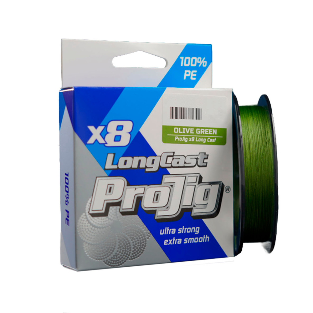 Шнур ProJig X8 Long Cast 0,16 мм., 12,0 кг,  150 м, хаки