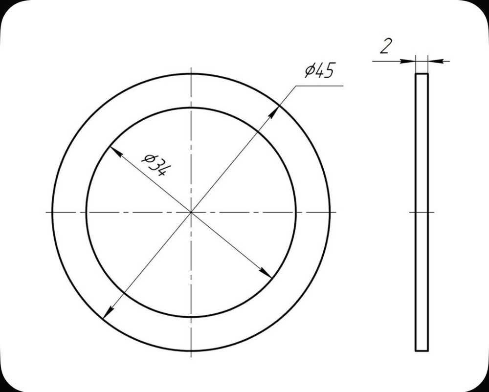 Прокладка плоская 40 мм М022 АНИ пласт