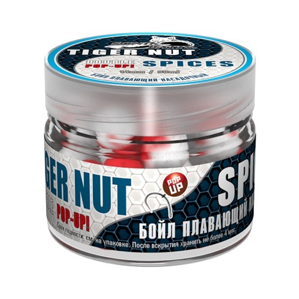 Бойлы насад. плав. двух цв. Sonik Baits TIGER NUT-SPICES Fluo Pop-ups 14мм 90мл