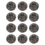 Губки (мочалки) металлические, спиральные, 12х15 г, КОМПЛЕКТ 12 шт., для посуды, гриля, плиты, LAIMA, 606658