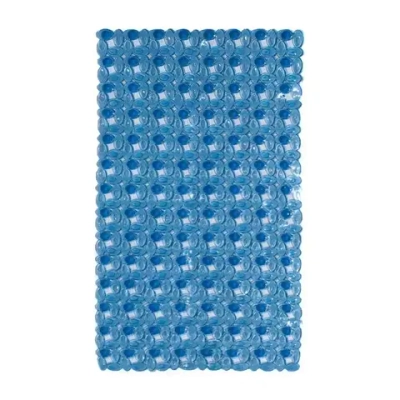 Коврик противоскользящий в ванную Мозайка 67см, синий ЦБ-00-661