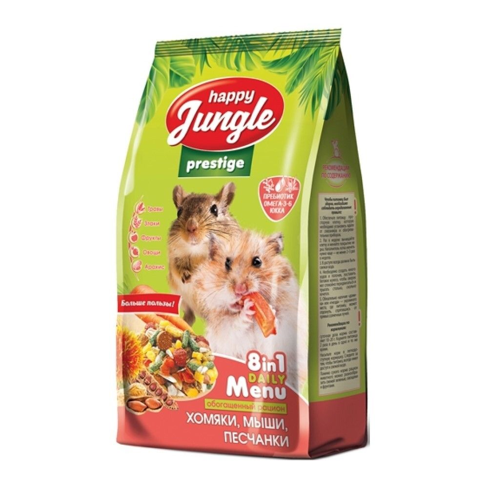 Happy Jungle Prestige Корм для хомяков, мышей и песчанок 500 г
