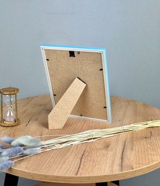 Фоторамка 15х21 см голубая, без фактуры, арт. 1521.746767