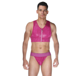 Комплект мужской: топ и трусы-тонги (Размер: S-M) (Цвет: лиловый)