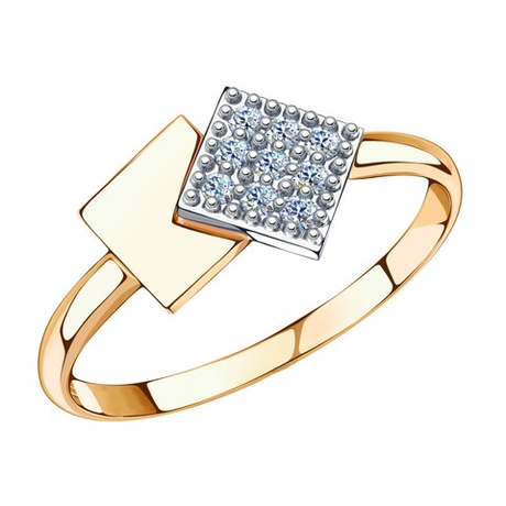 Кольцо из золота 585 пробы с Фианит