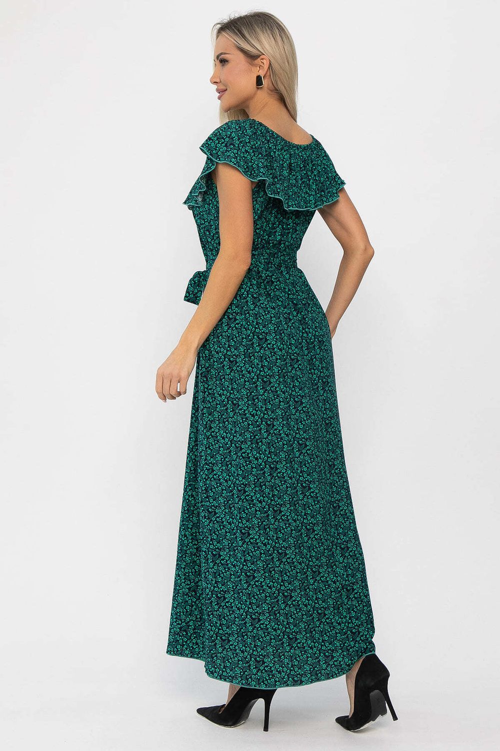 Платье Элинор макси (зеленое) П13759-12М LT Collection