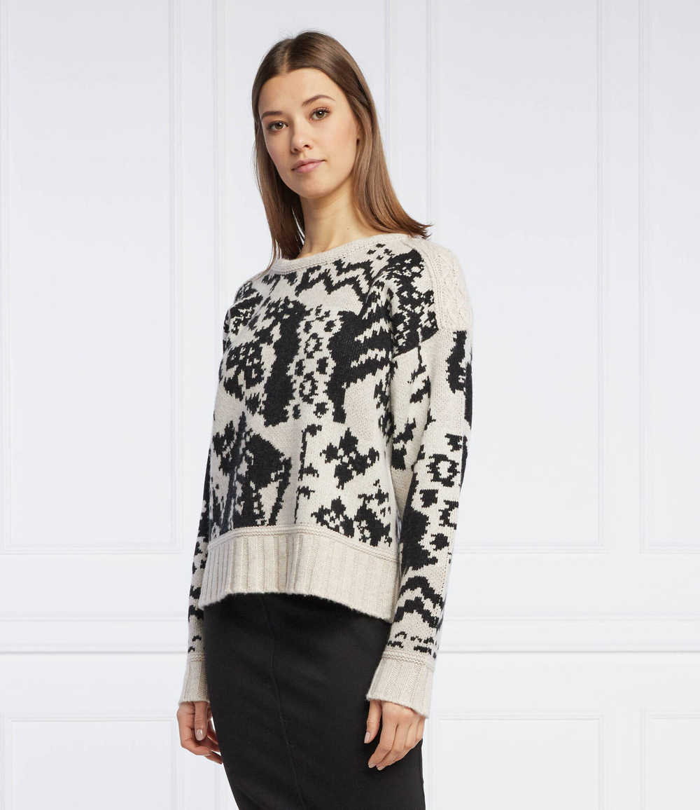 Хлопковый свитер Marc Cain - кремовый (RC 41.62 M88)