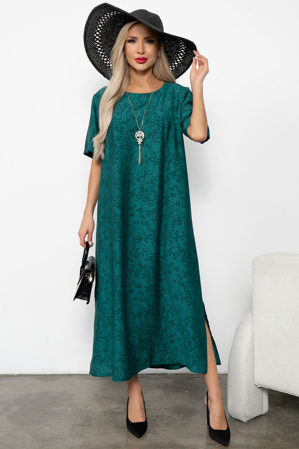 Платье Элиза (изумрудный)-54р-р Р11-1219/2 Nikol