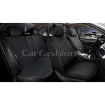 Накидки сидений ПОЛНЫЙ CarFashion (кт) -«LINEN CUBE PLUS» 22689 РОМБ -Панлён черный/черный/синий