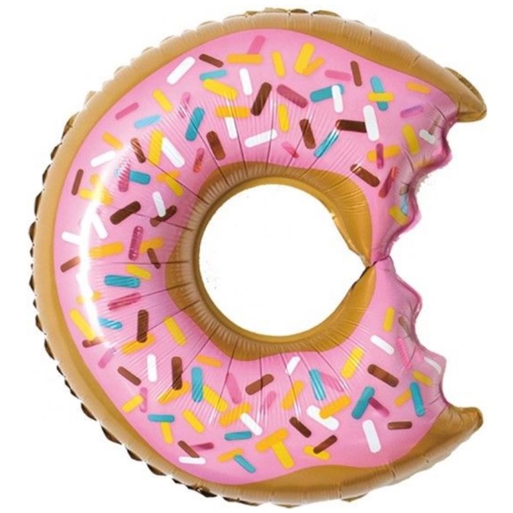 Шар Фольгированный "Пончик розовый" 28" с гелием