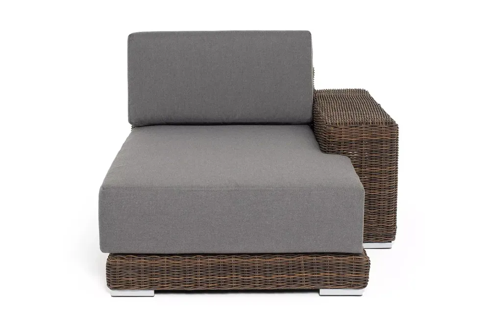 "Капри" кушетка из искусственного ротанга, цвет коричневый
