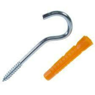 Шуруп полукольцо с дюбелем 12 (2шт)