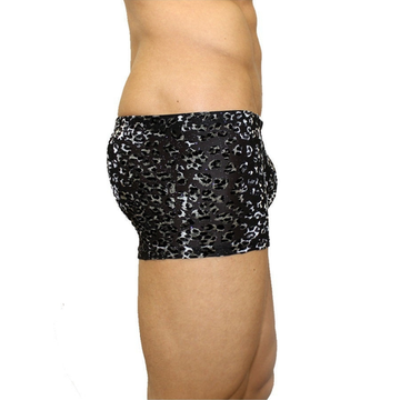 Мужские трусы боксеры черные с принтом под велюр Romeo Rossi Black Boxer RR00222