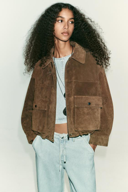 ZARA ДЖИНСЫ Z1975 WIDE LEG СО ШНУРКАМИ, ГОЛУБОЙ