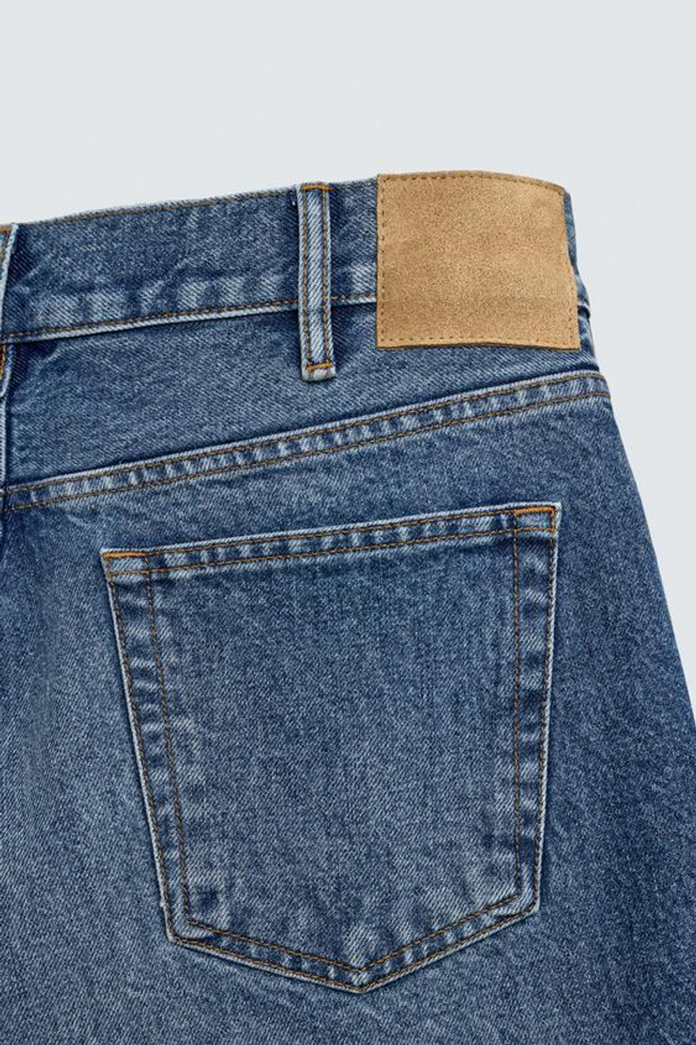 ZARA X AARON LEVINE ДЖИНСЫ STRAIGHT FIT BOOTCUT, ВЫЦВЕТШИЙ СИНИЙ