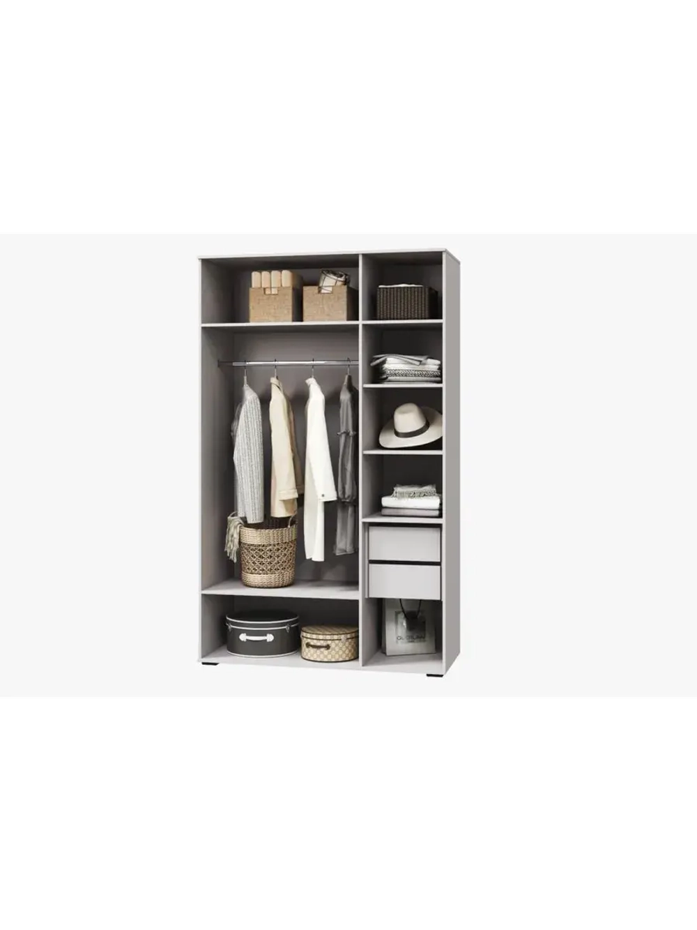 Шкаф для одежды распашной Белый 135х58х221 см