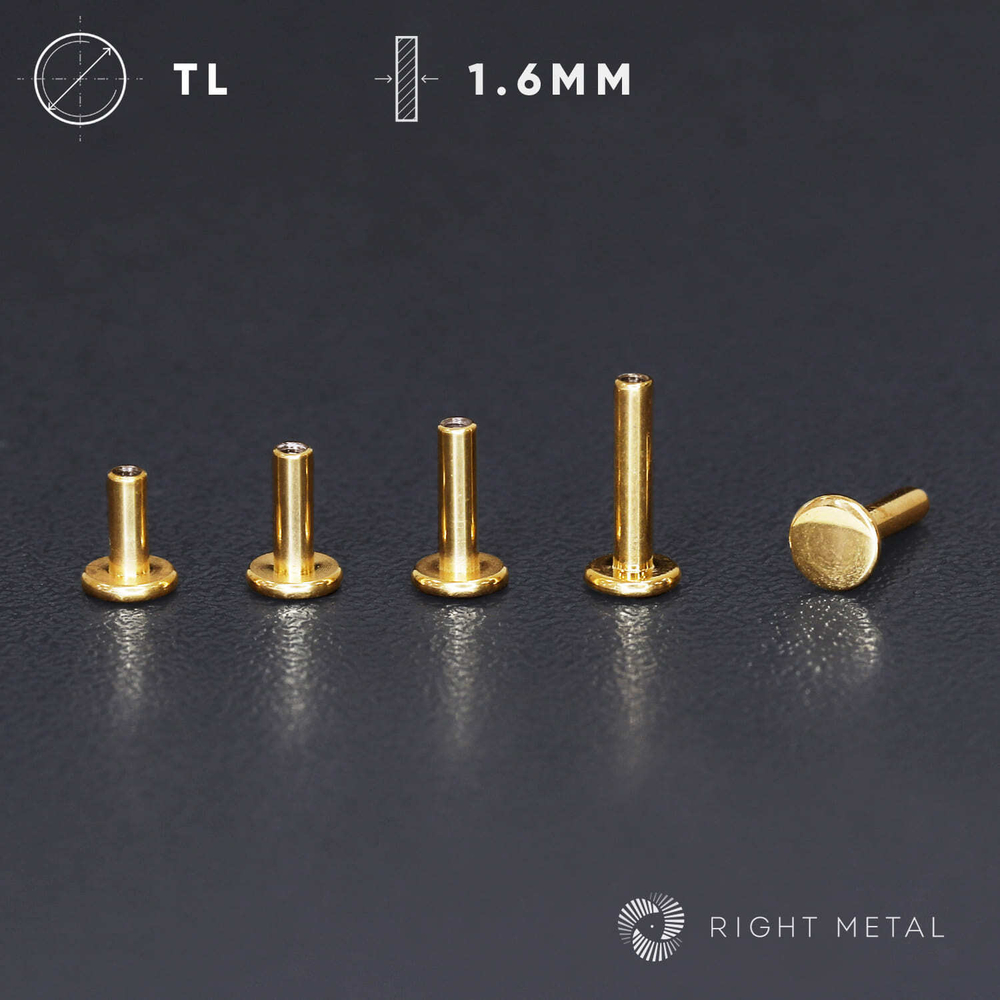 Лабрет Classic PVD Yellow Б/Р