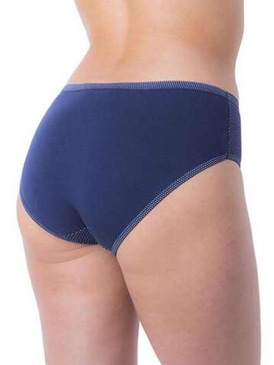 Трусики-слипы с принтом в горошек (Размер: XXL) (Цвет: синий)