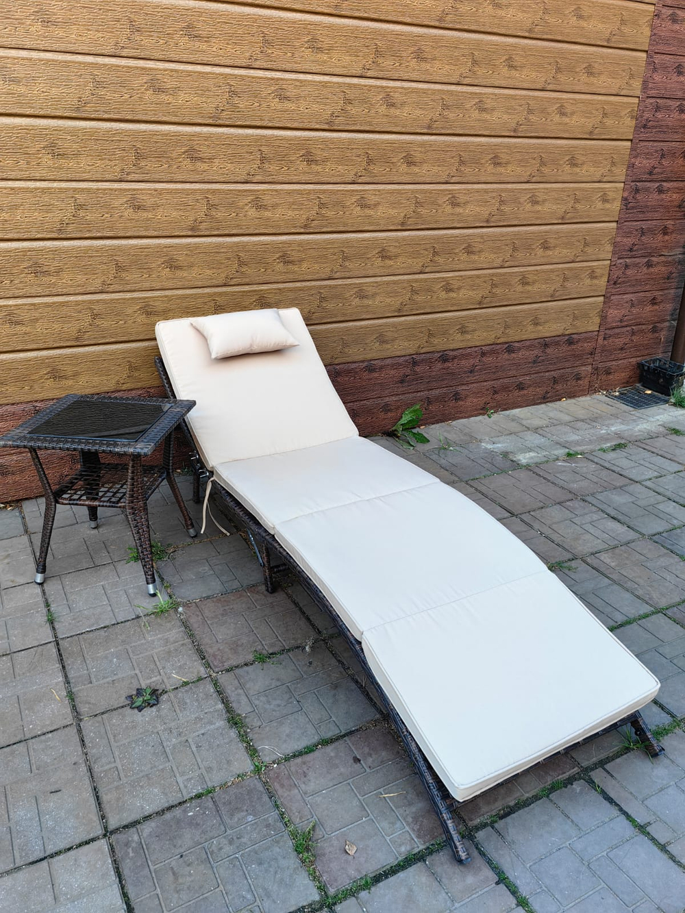 Шезлонг складной из искусственного ротанга Ливерпуль цвет Шоколад