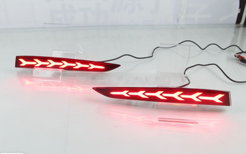 Светодиодные вставки в задний бампер Хендай Солярис 2017-2019 V6 Type