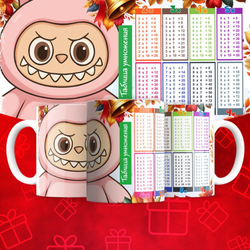 Лабубу с таблицей умножения