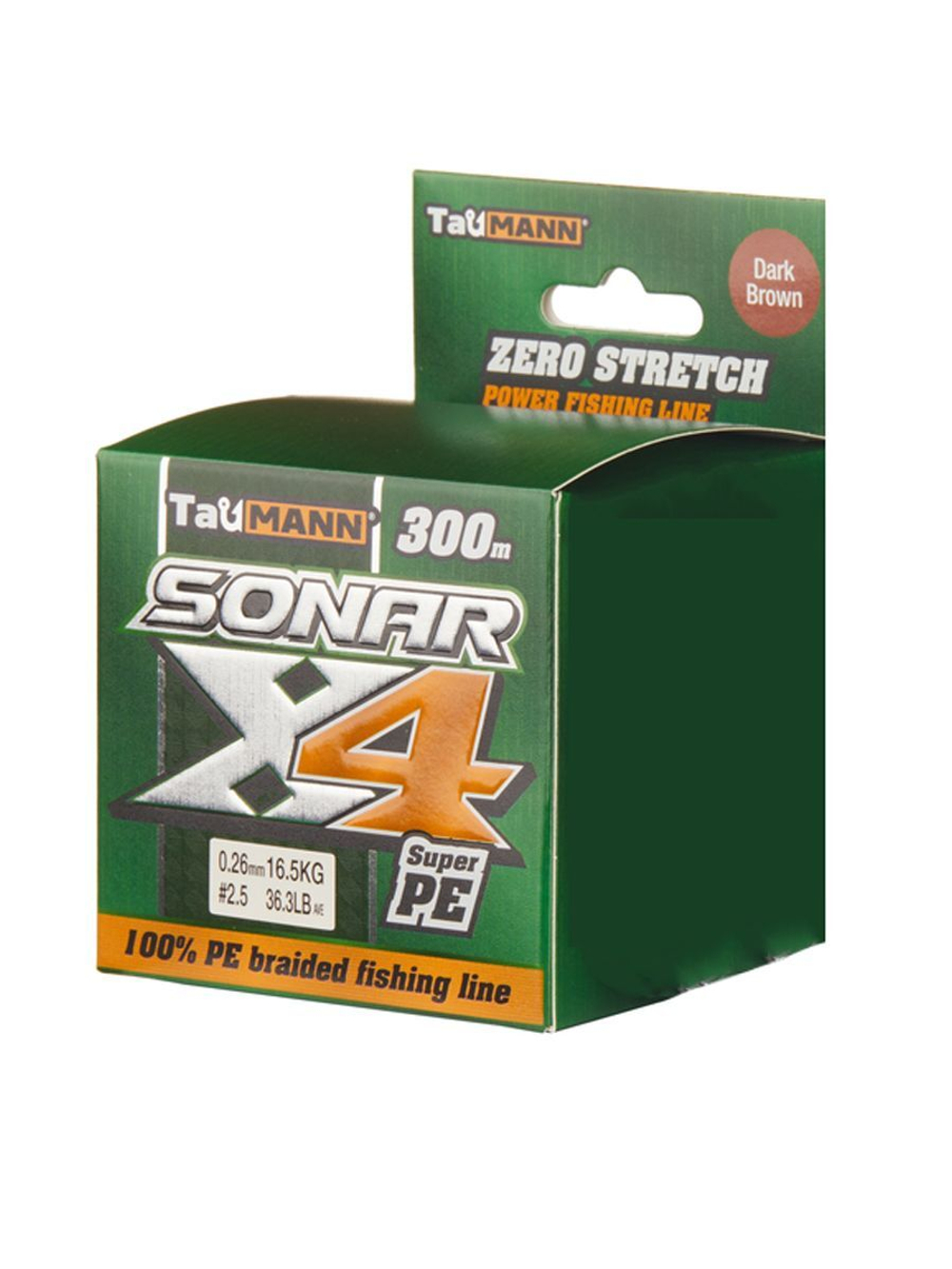 Плетеный шнур для рыбалки TauMANN Sonar PE X4 150m #1.2 (0.18mm) Yellow