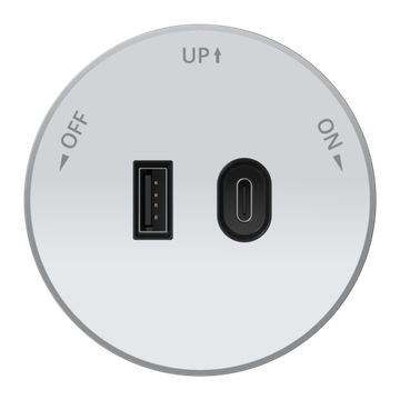 MULTITRACK Розетка 2хUSB (тип А+С) 18 Вт,  5 В/3 А БЕЛЫЙ