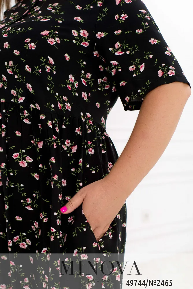Платье 2465-черный Minova