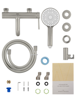 Смеситель для ванны с душем WONZON & WOGHAND STICK, Брашированный никель (WW-88639017-BN)