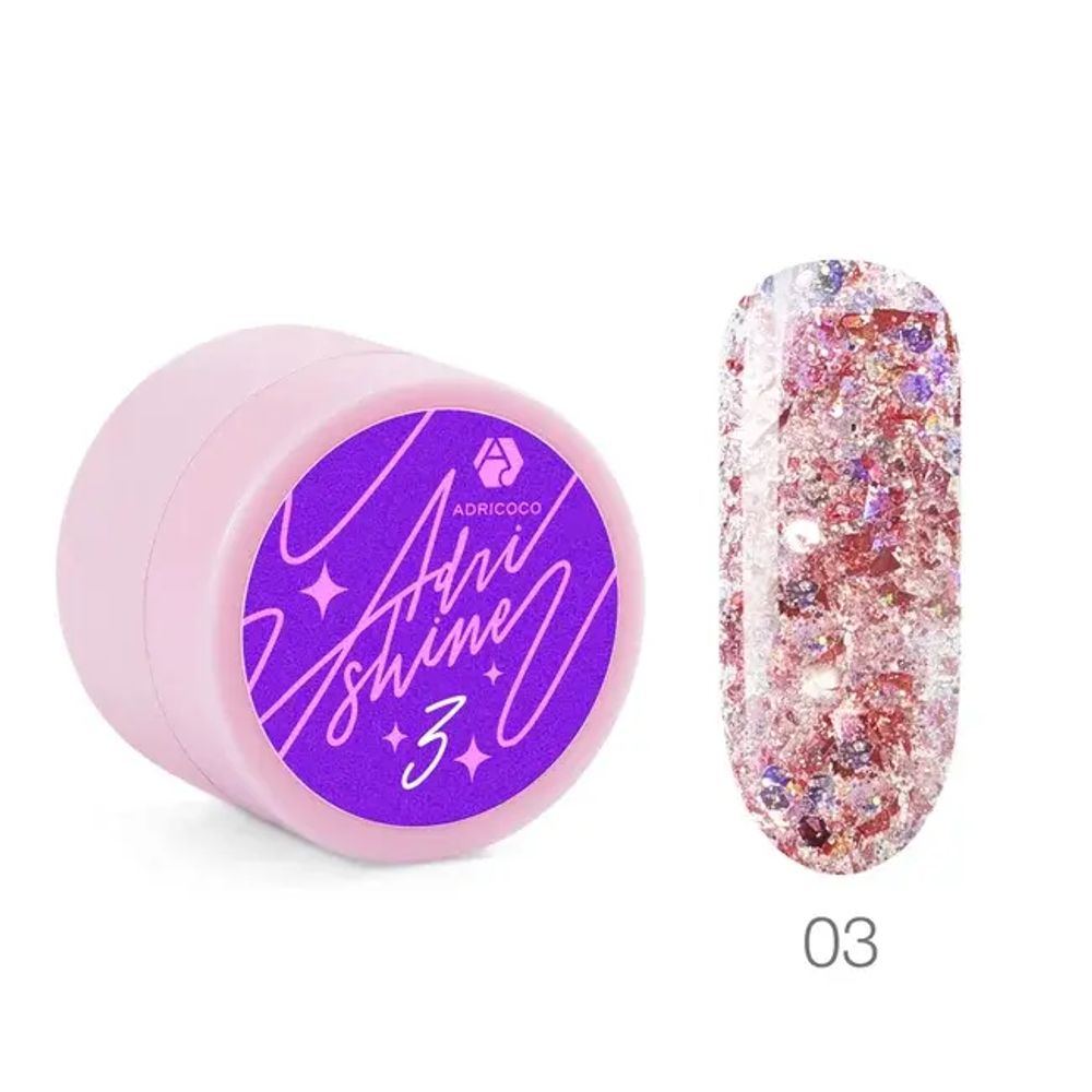 Гель для дизайна ногтей ADRICOCO Adri Shine №3